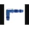 Aeroquip -6 AN Male, 90 Degree Elbow Bulkhead Union, Aluminum, Blue, Single FCM2082 - alternate 5